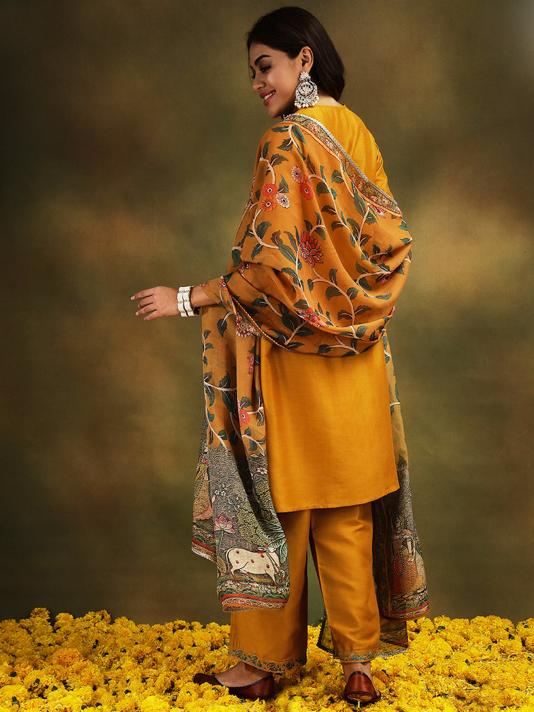 TARA- YELLOW 3 PIECE SUIT SET Ethnics Sets stylefables   