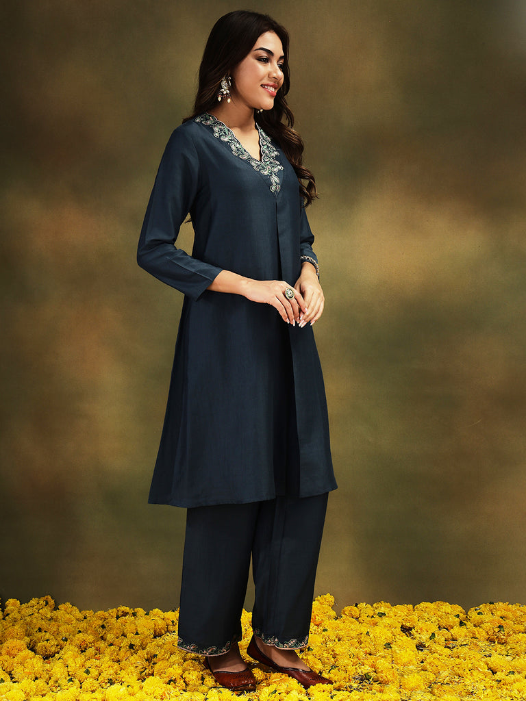 TARA- BLUE 3 PIECE SUIT SET Ethnics Sets stylefables   