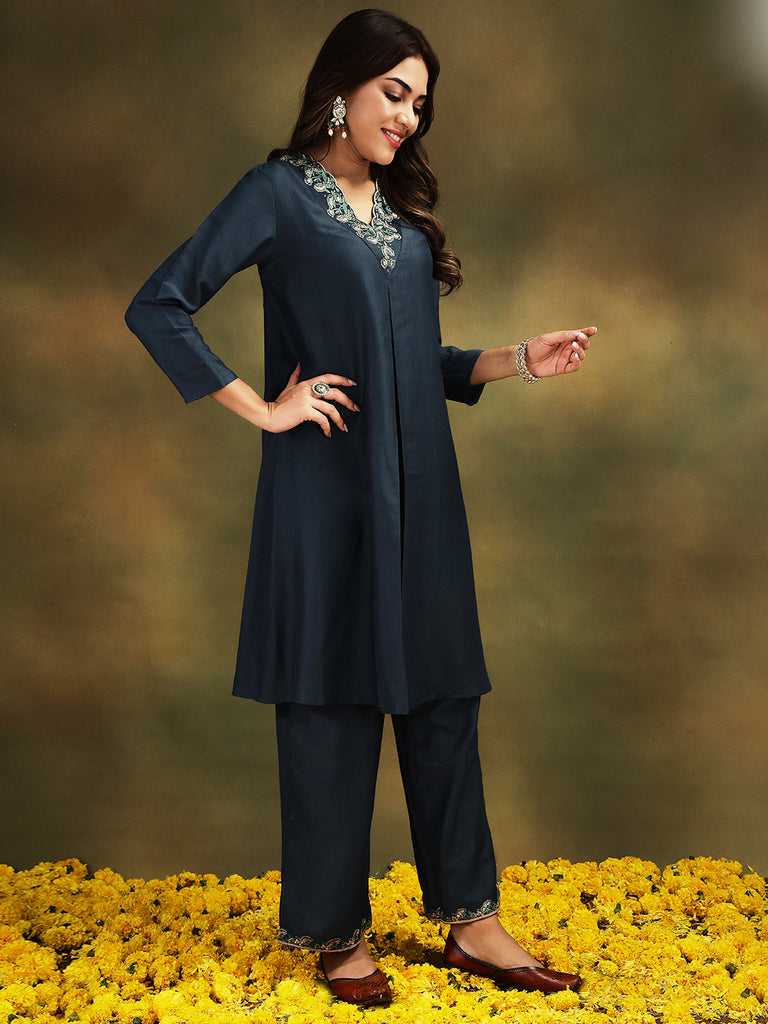 TARA- BLUE 3 PIECE SUIT SET Ethnics Sets stylefables   