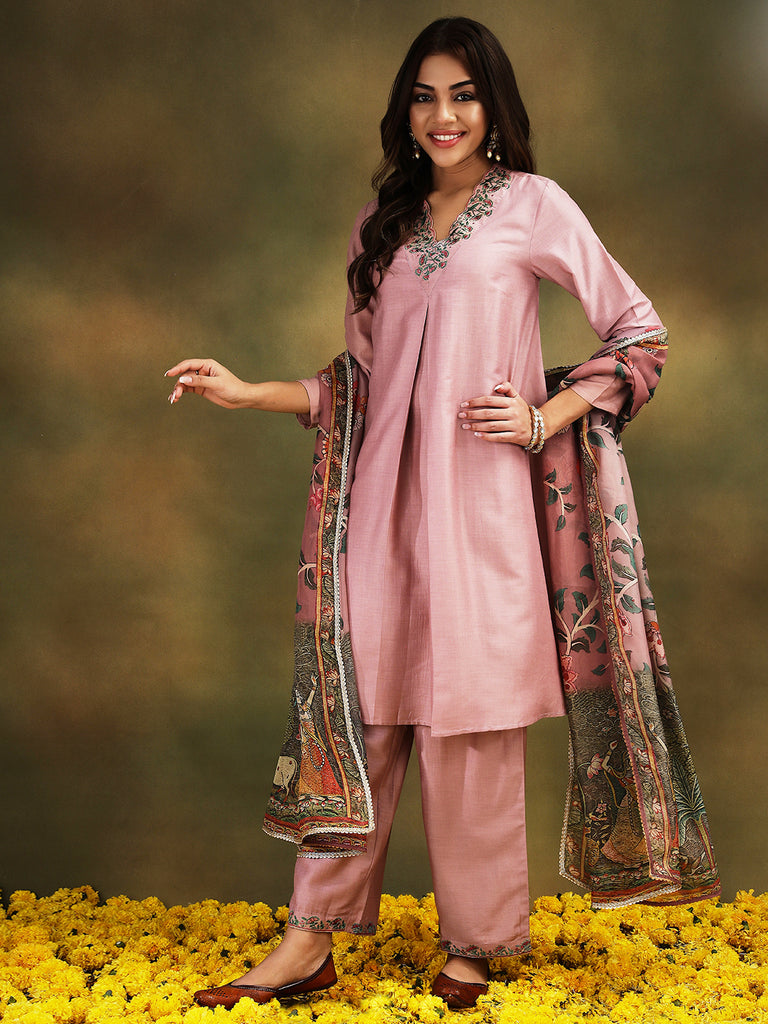 TARA- PINK 3 PIECE SUIT SET Ethnics Sets stylefables   