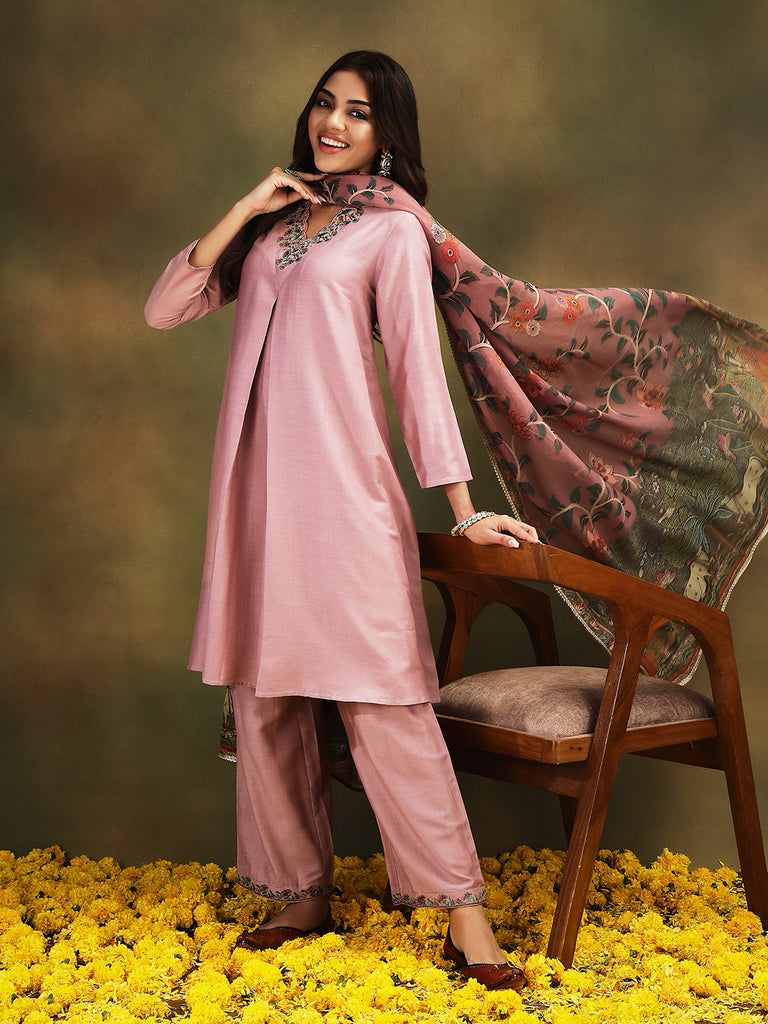 TARA- PINK 3 PIECE SUIT SET Ethnics Sets stylefables   