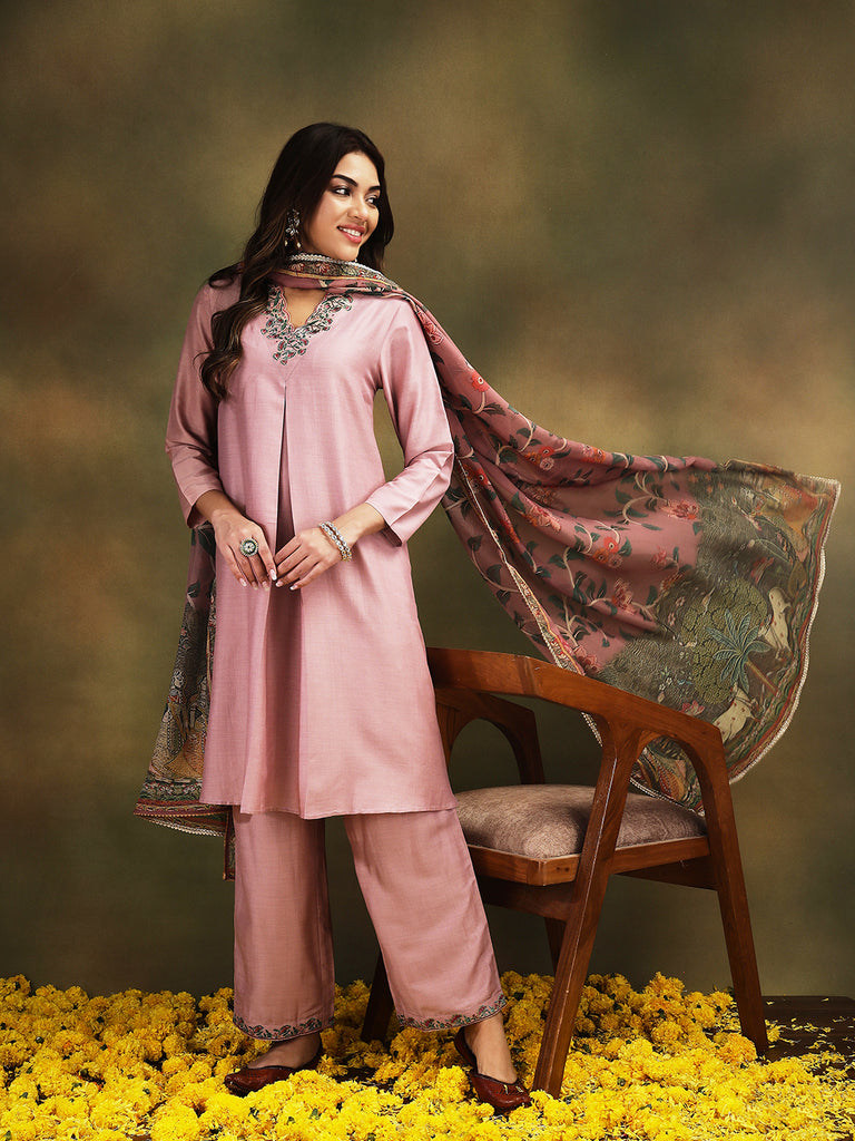 TARA- PINK 3 PIECE SUIT SET Ethnics Sets stylefables   