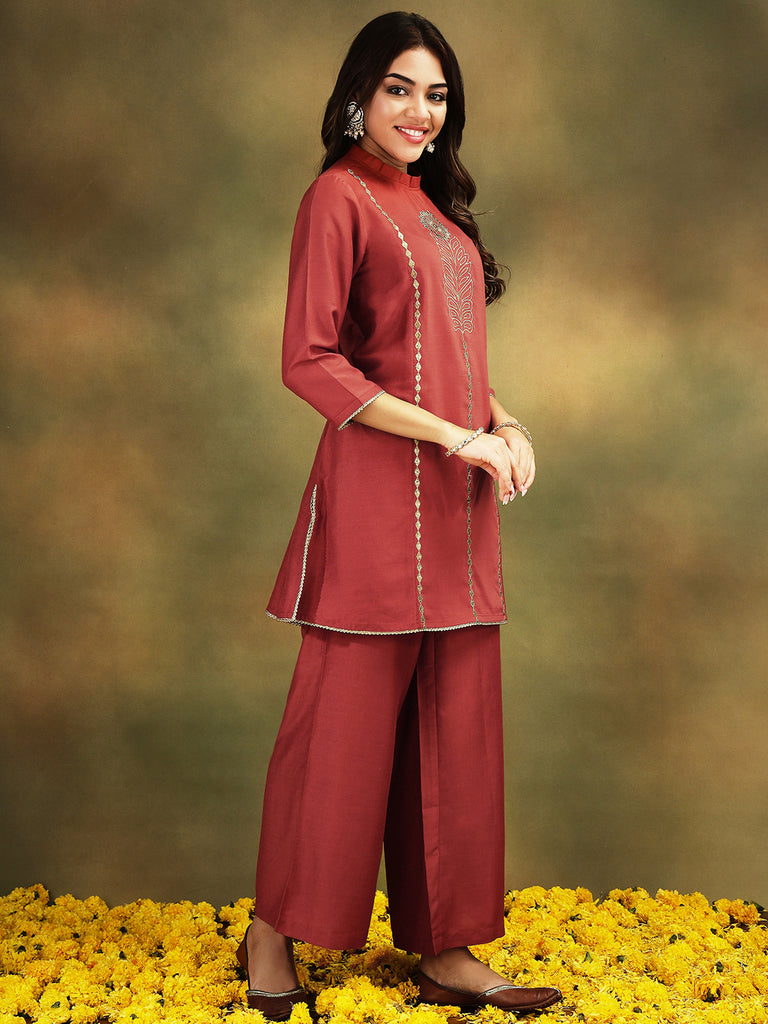 NAAZ- RUST 3 PIECE SUIT SET Ethnics Sets stylefables   