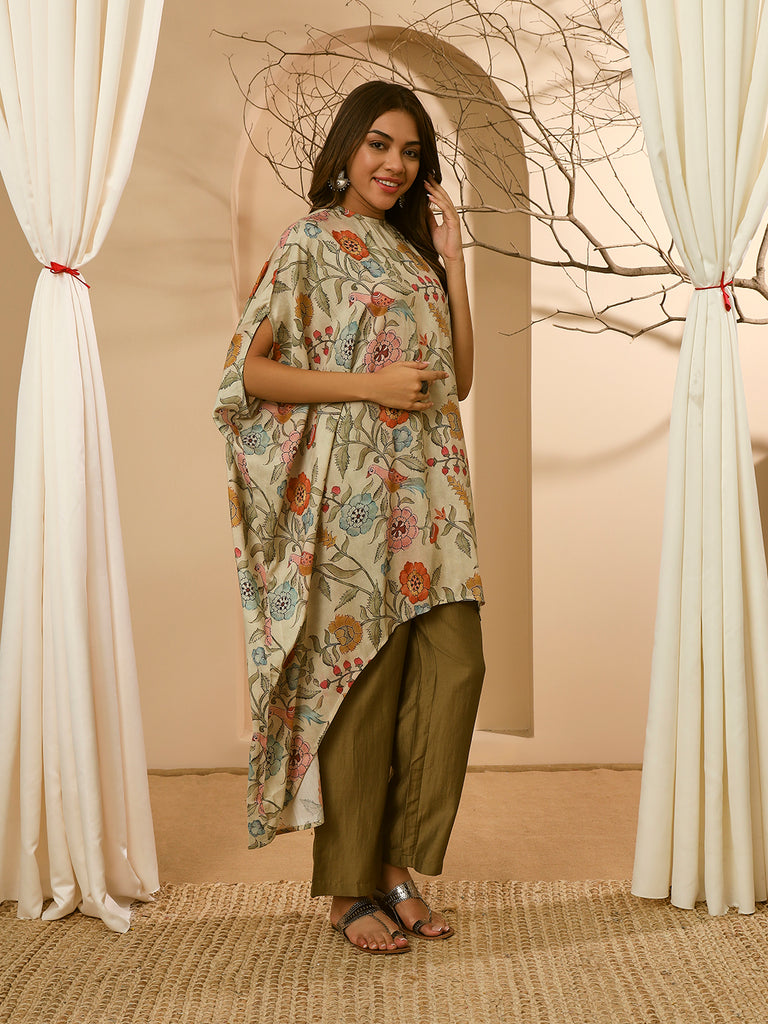 AAINA- IVORY FUSION COORD SET Zara Silk Coords stylefables   