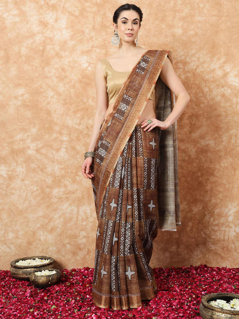 PREET- LINEN SAREE Cotton Saree stylefables   