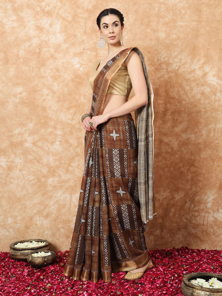 PREET- LINEN SAREE Cotton Saree stylefables   