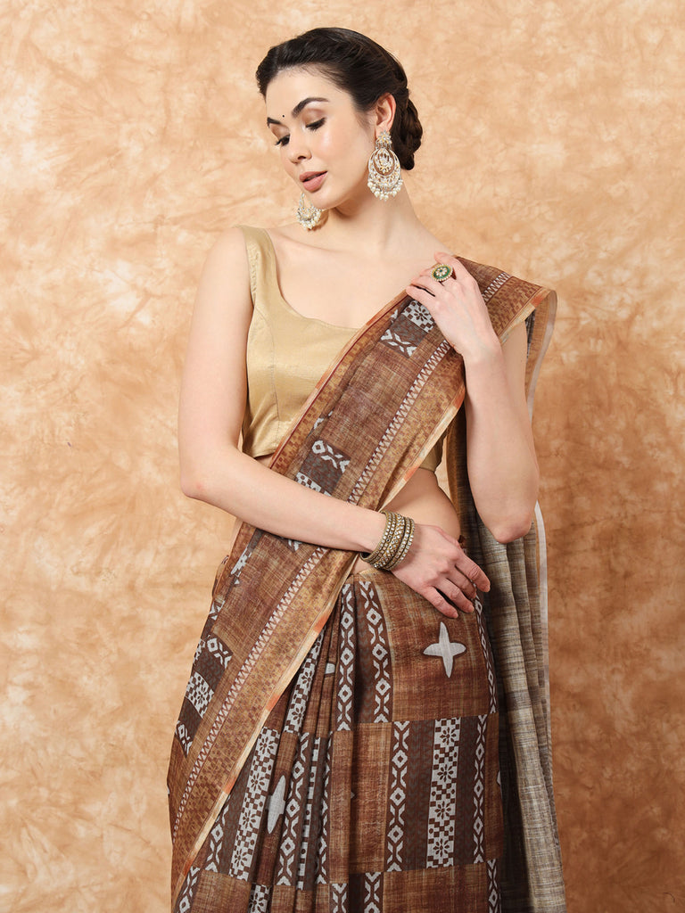 PREET- LINEN SAREE Cotton Saree stylefables   