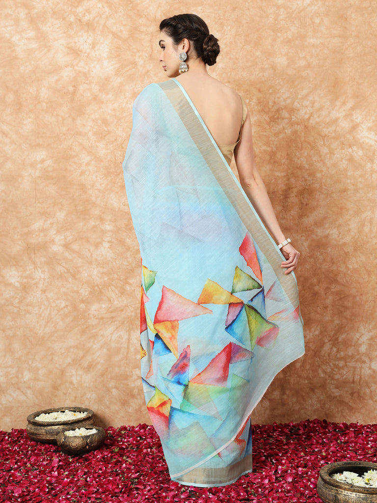 CHARMING HUES- LINEN SAREE Cotton Saree stylefables   