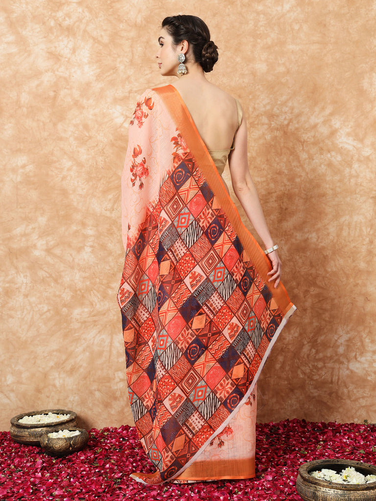 GULDASTA- LINEN SAREE Cotton Saree stylefables   