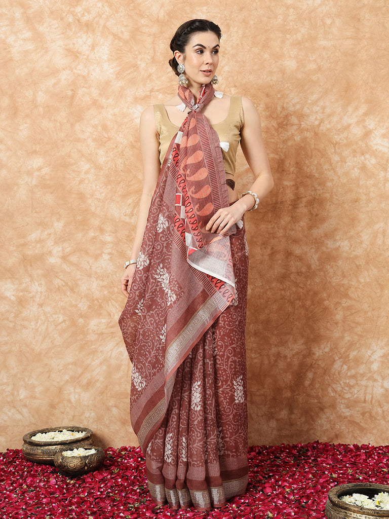 FALAK- LINEN SAREE Cotton Saree stylefables   