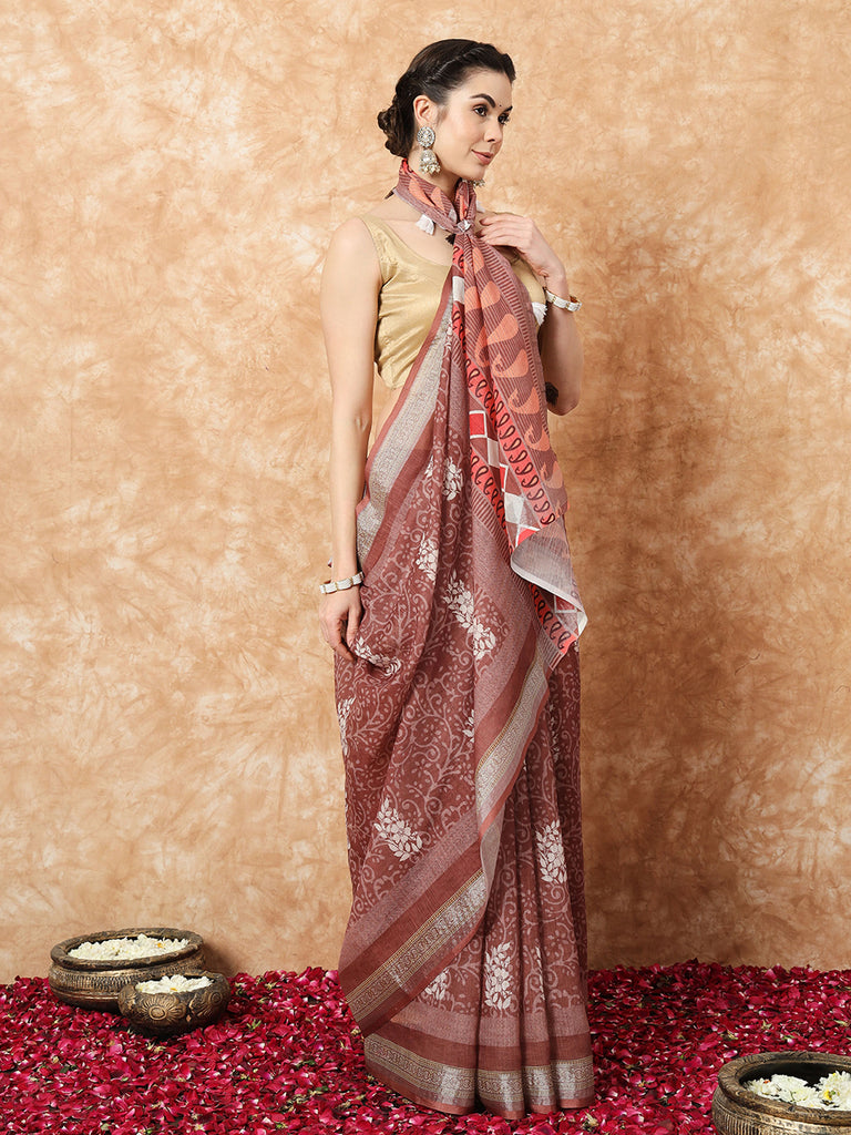 FALAK- LINEN SAREE Cotton Saree stylefables   