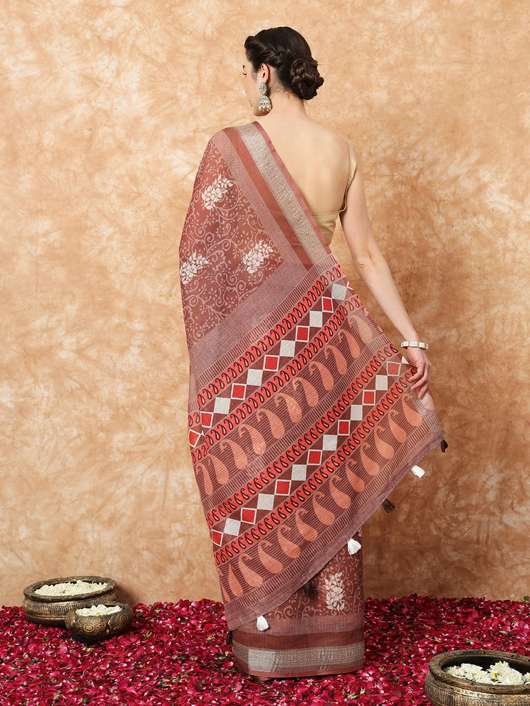 FALAK- LINEN SAREE Cotton Saree stylefables   