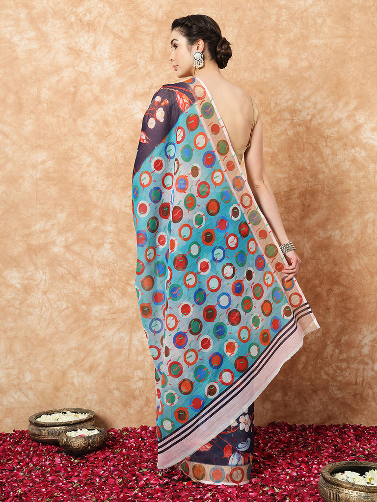 RUMANA- LINEN SAREE Cotton Saree stylefables   