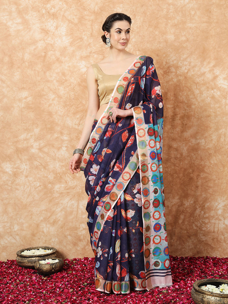 RUMANA- LINEN SAREE Cotton Saree stylefables   