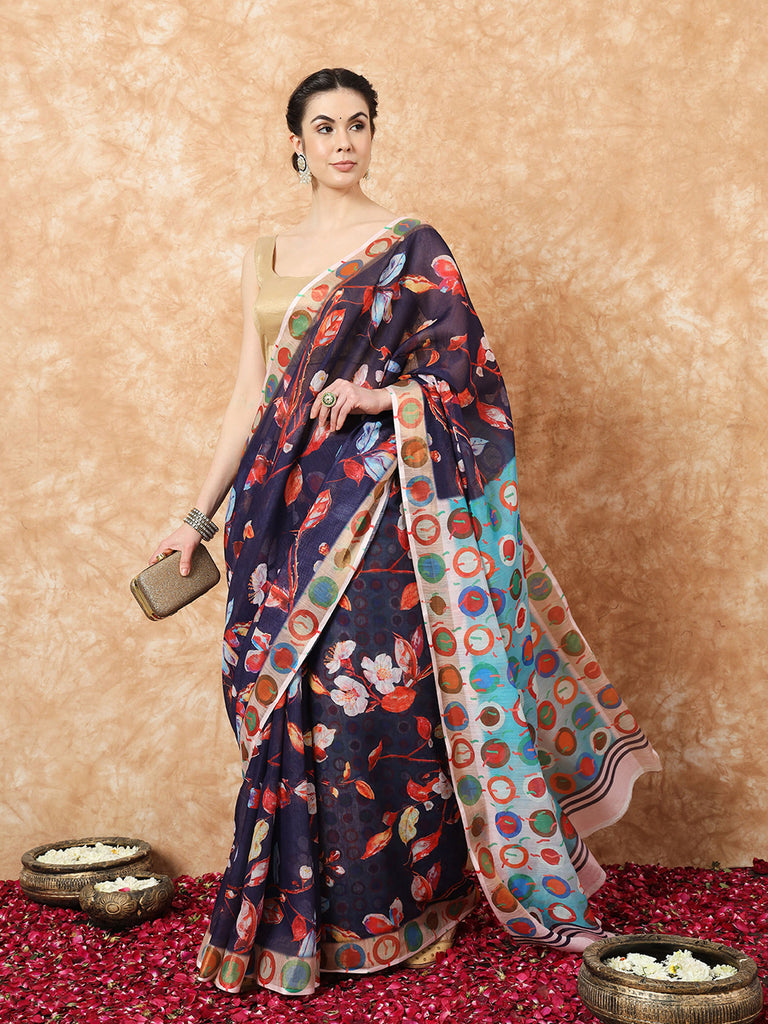 RUMANA- LINEN SAREE Cotton Saree stylefables   