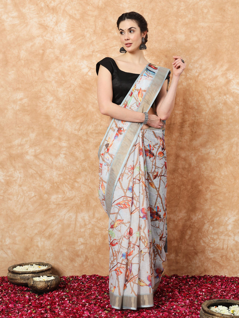 TULIKA- LINEN SAREE Cotton Saree stylefables   