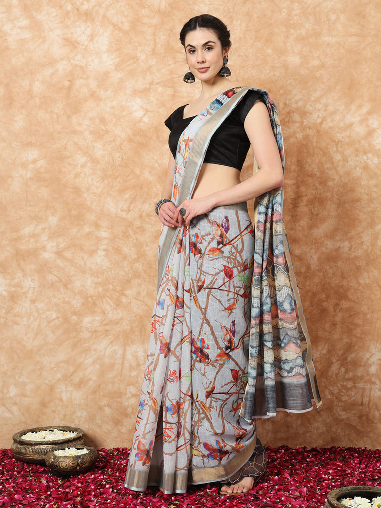 TULIKA- LINEN SAREE Cotton Saree stylefables   