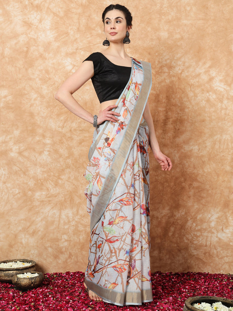 TULIKA- LINEN SAREE Cotton Saree stylefables   