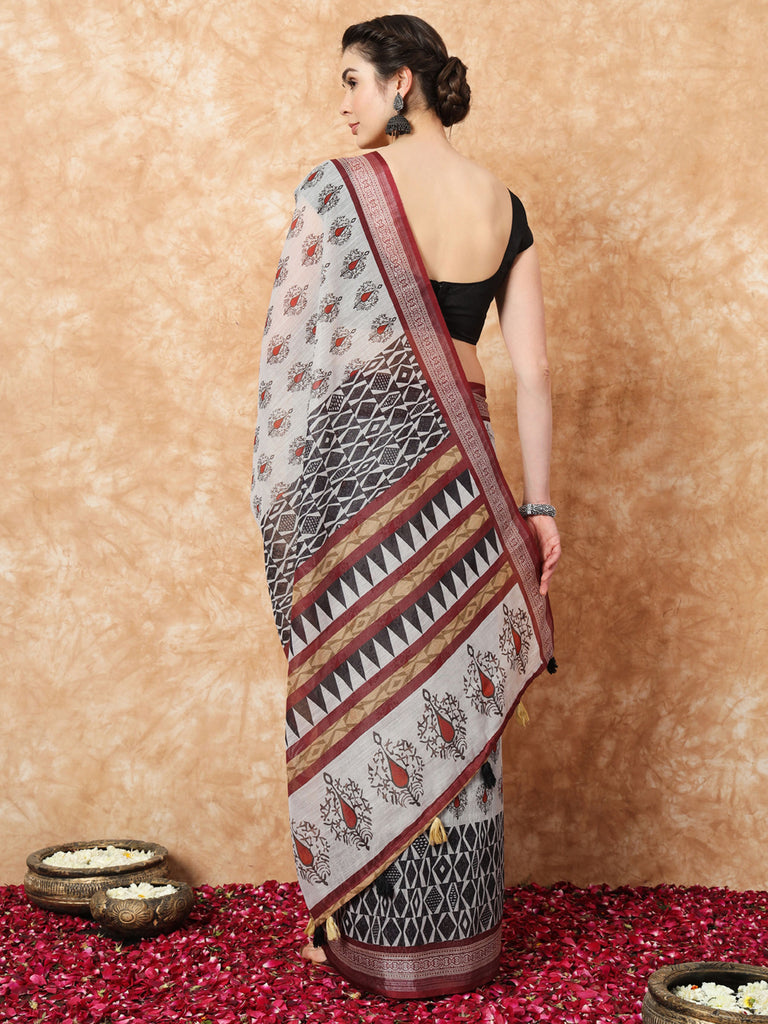 FITTA- LINEN SAREE Cotton Saree stylefables   