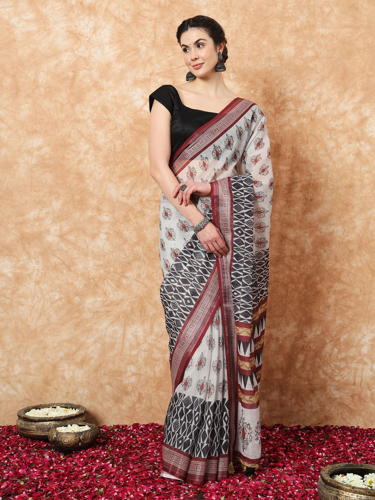 FITTA- LINEN SAREE Cotton Saree stylefables   