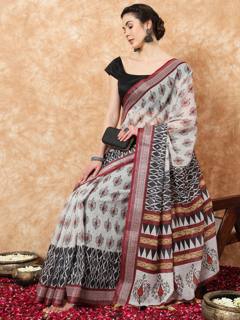 FITTA- LINEN SAREE Cotton Saree stylefables   