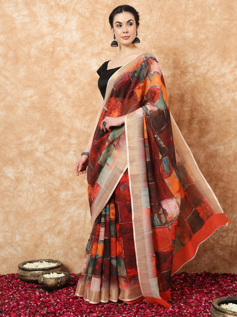 CYNTHIA- LINEN SAREE Linen Saree stylefables   