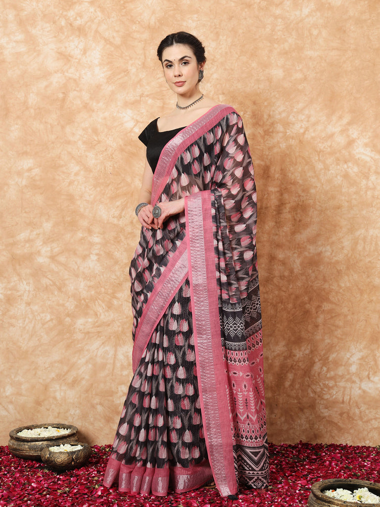 ROOP- LINEN SAREE Cotton Saree stylefables   