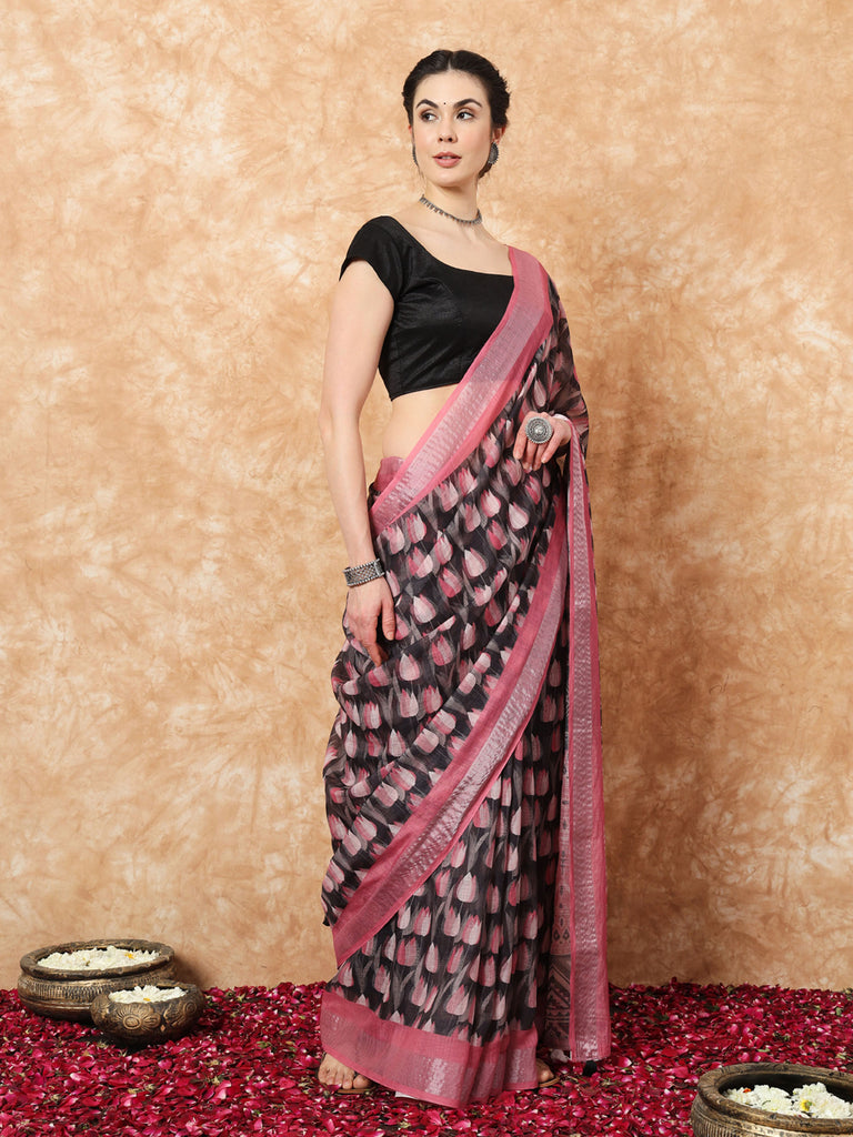 ROOP- LINEN SAREE Cotton Saree stylefables   