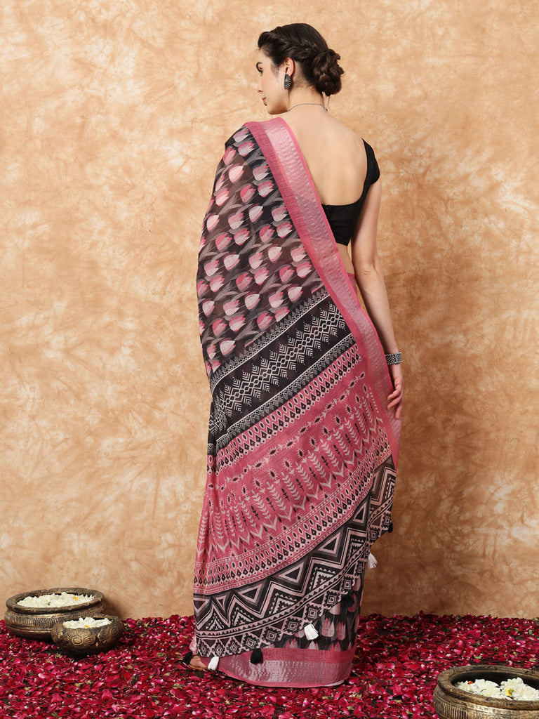 ROOP- LINEN SAREE Cotton Saree stylefables   