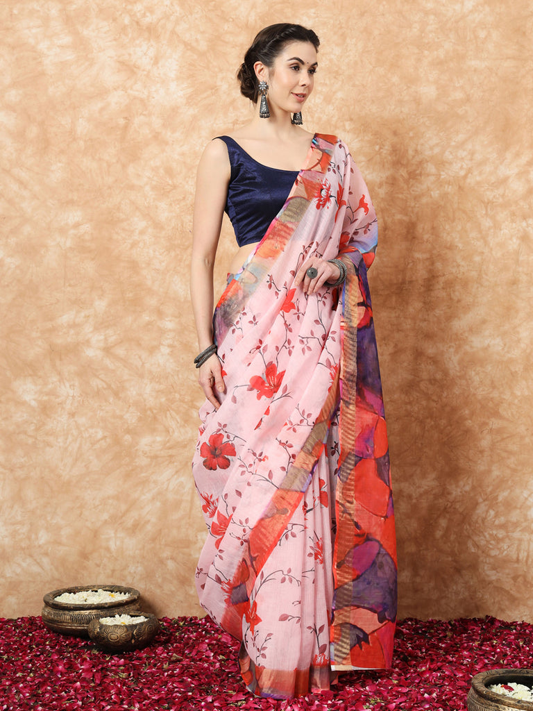 ANUSHREE-LINEN SAREE Cotton Saree stylefables   