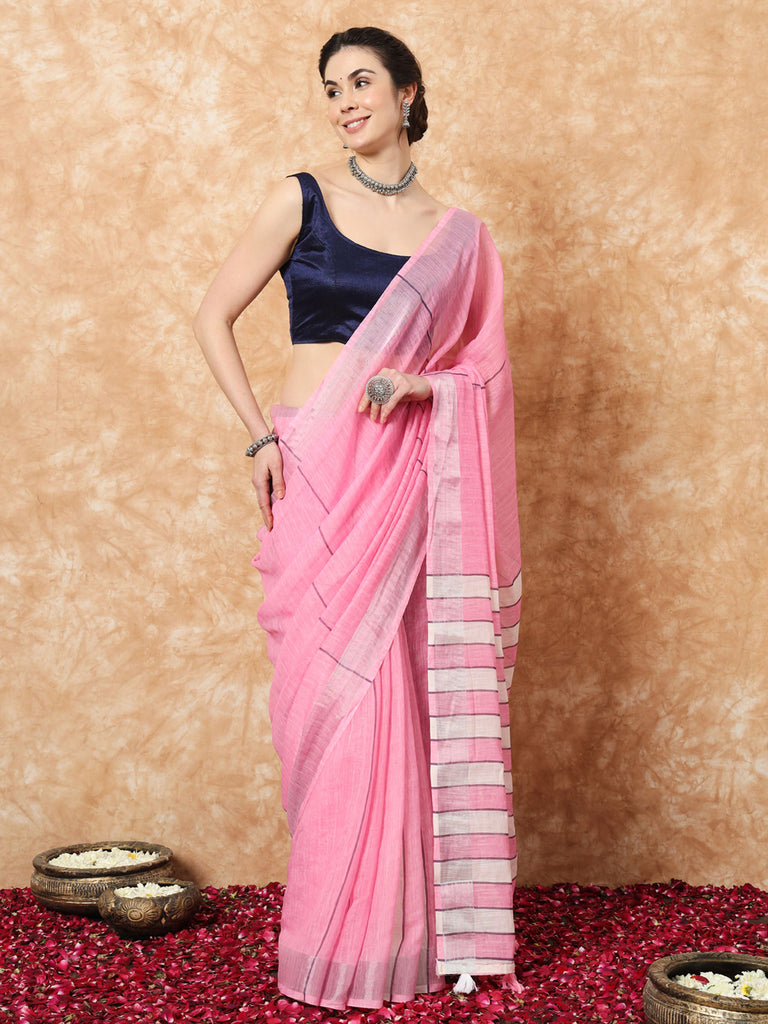 SAYALI-LINEN SAREE Linen Saree stylefables   