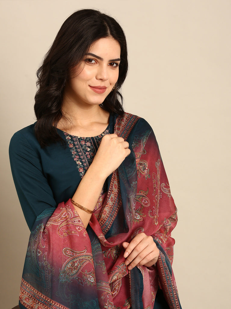 PAISLEY POSHAK- NAVY BLUE Ethnics Sets stylefables   