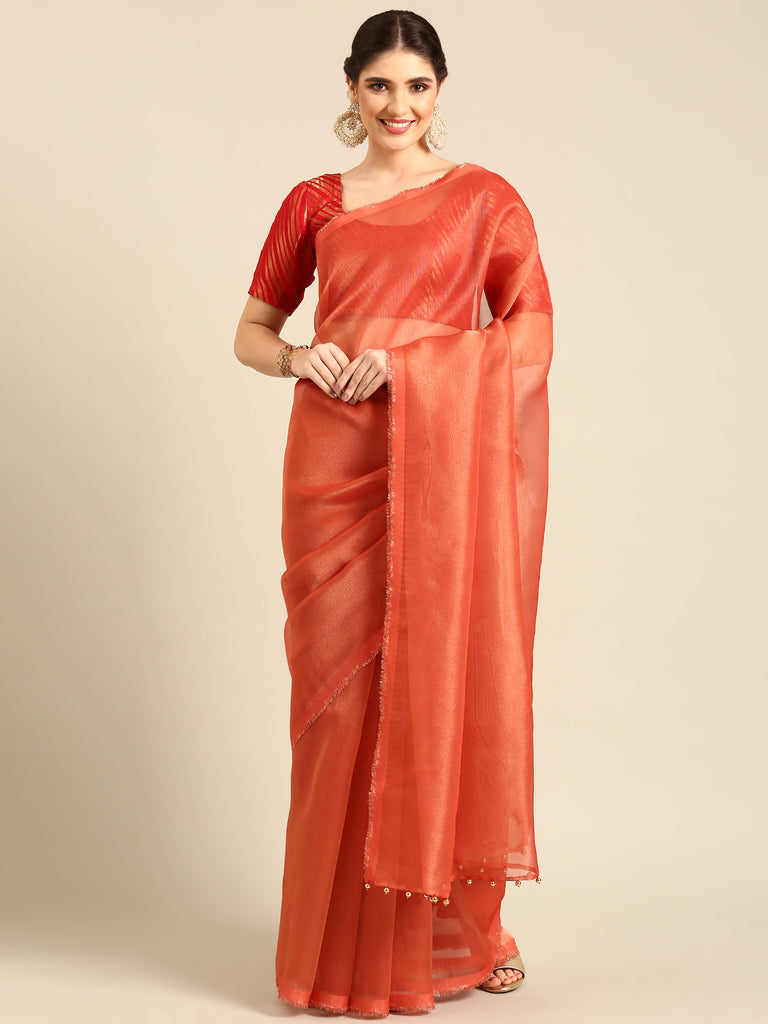 MADHURYA-RED Tissue Zari Saree stylefables   