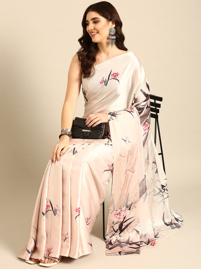 PEARL TALES Satin Saree stylefables   