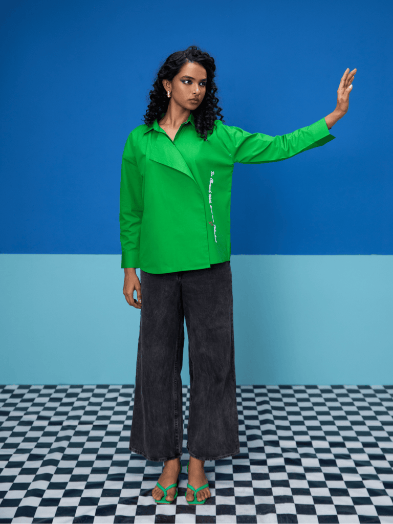 Vivid - Green Shirt Shirts stylefables