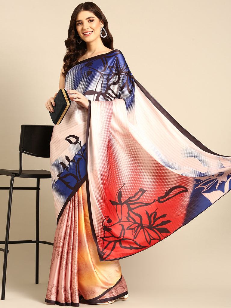 BOLLY CHIC Satin Saree stylefables   