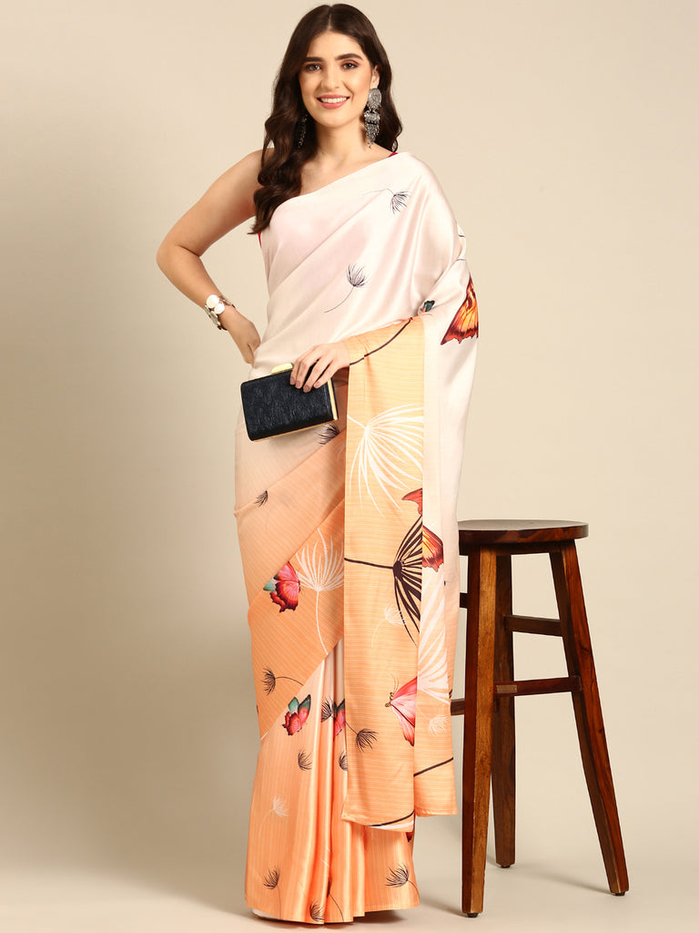 DAINTY DRAPES Satin Saree stylefables   