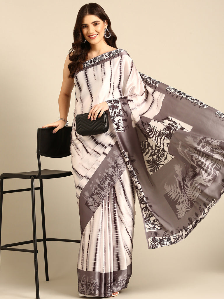 STRIPES SWAGGER Satin Saree stylefables   