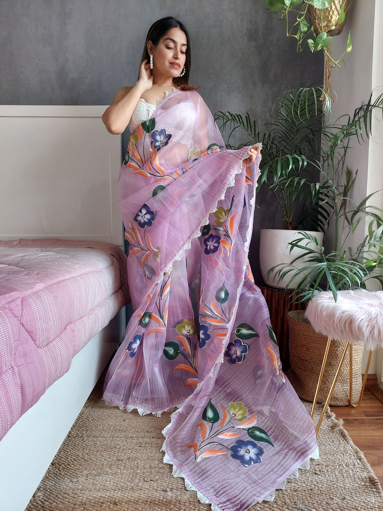 KAMAL Organza Saree stylefables   