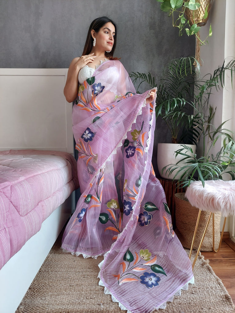 KAMAL Organza Saree stylefables   