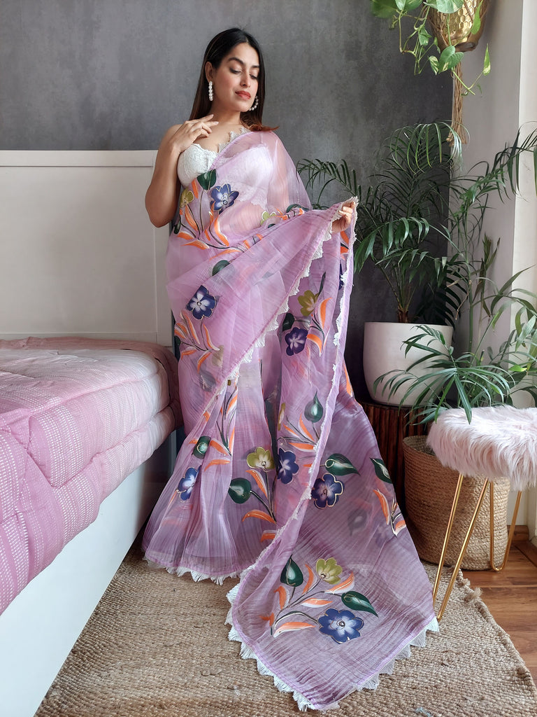 KAMAL Organza Saree stylefables   