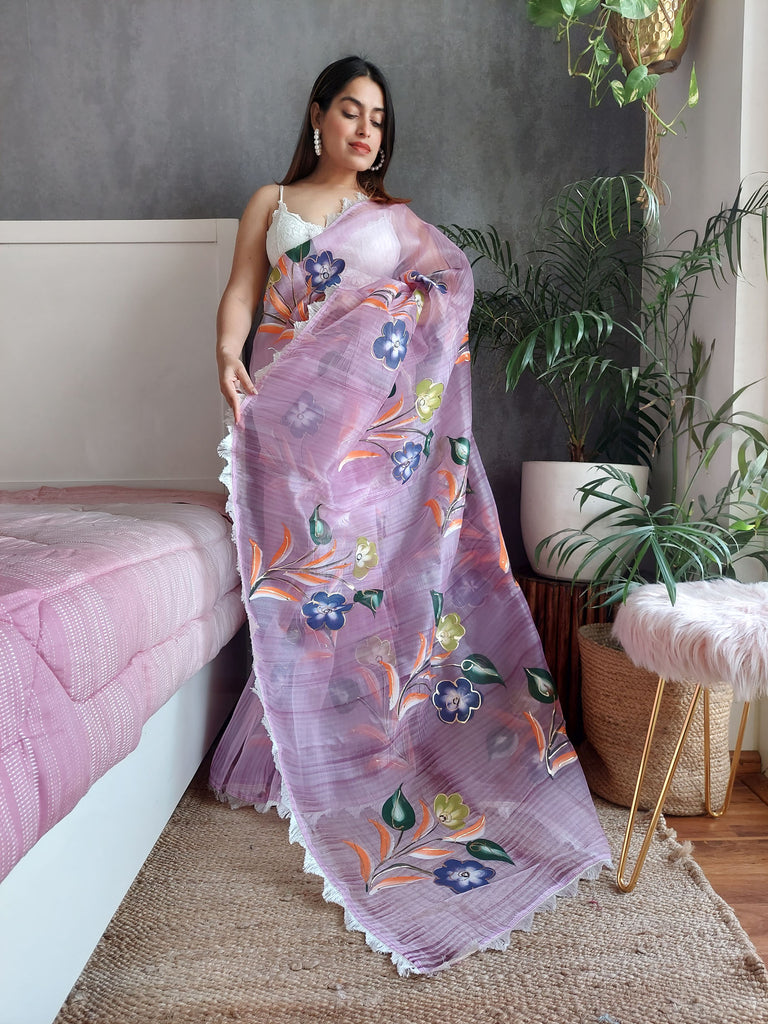 KAMAL Organza Saree stylefables   