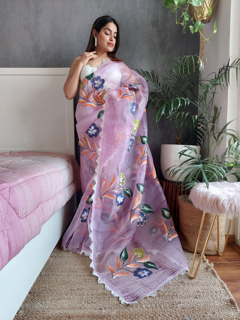 KAMAL Organza Saree stylefables   