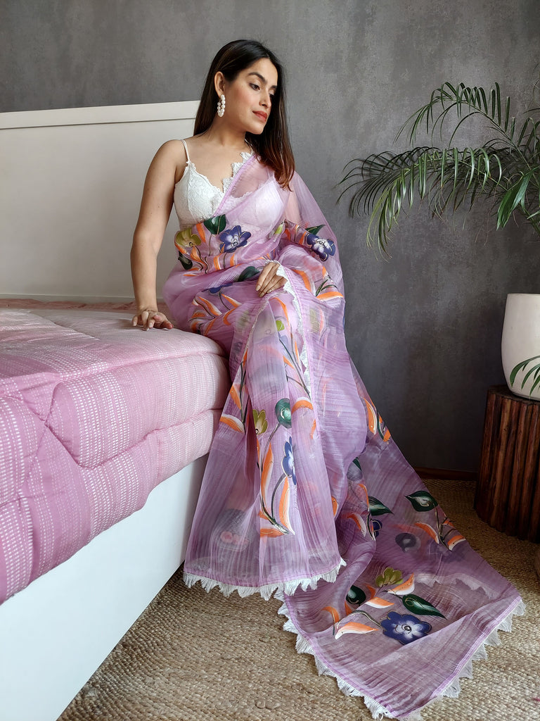 KAMAL Organza Saree stylefables   