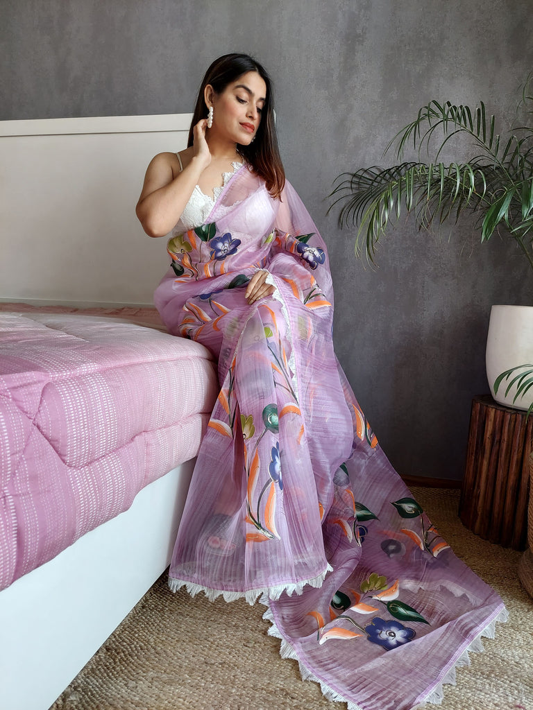 KAMAL Organza Saree stylefables   