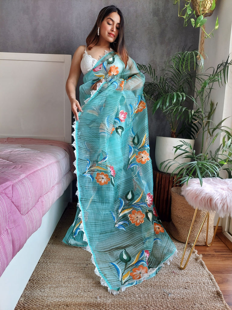 RUHANA Organza Saree stylefables   