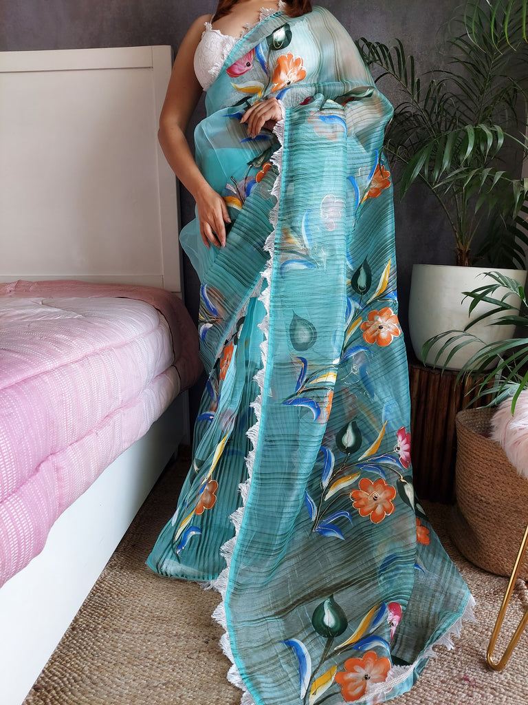 RUHANA Organza Saree stylefables   