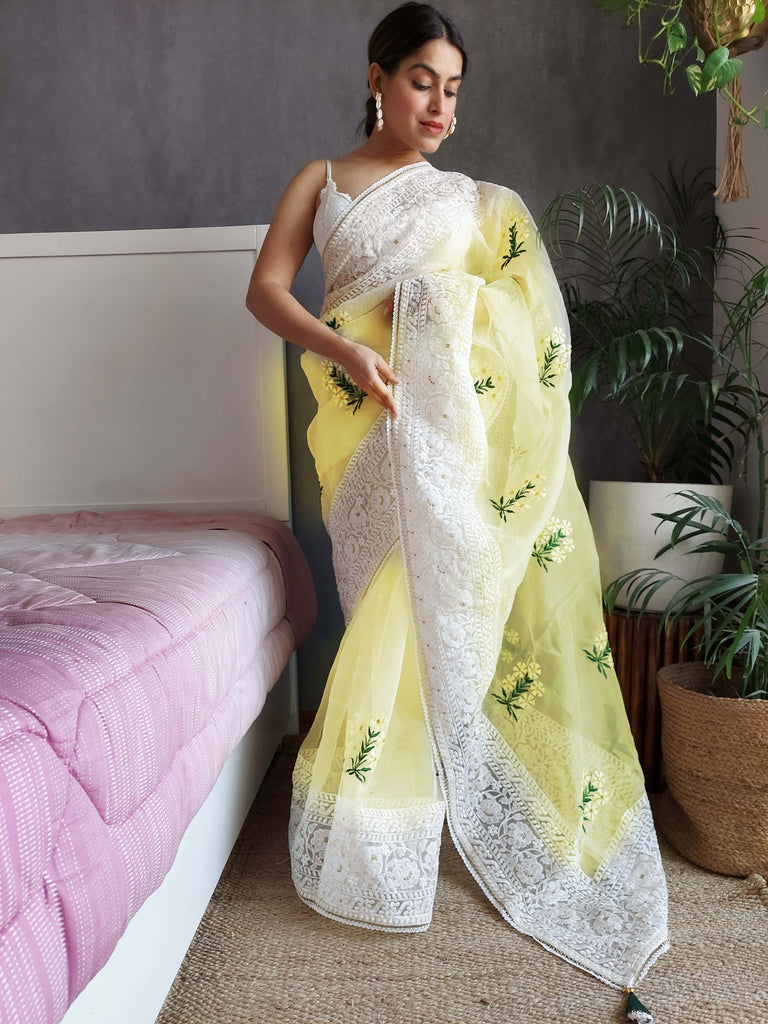 SEERAT Organza Saree stylefables   