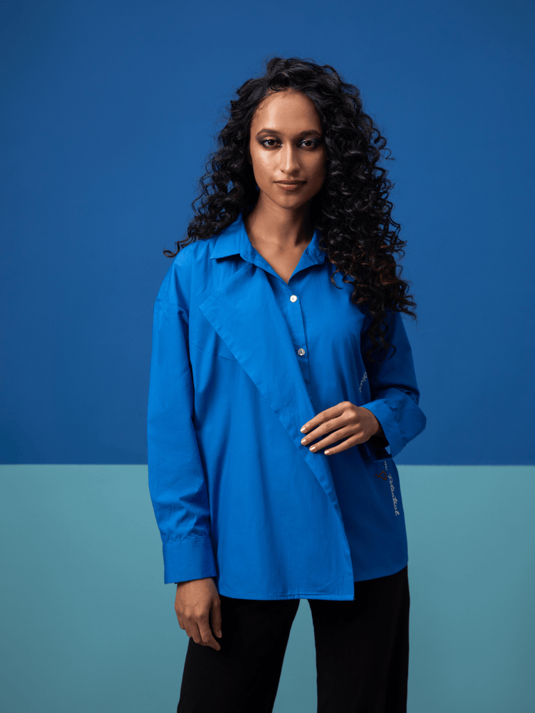 Vivid - Blue Shirt Shirts stylefables