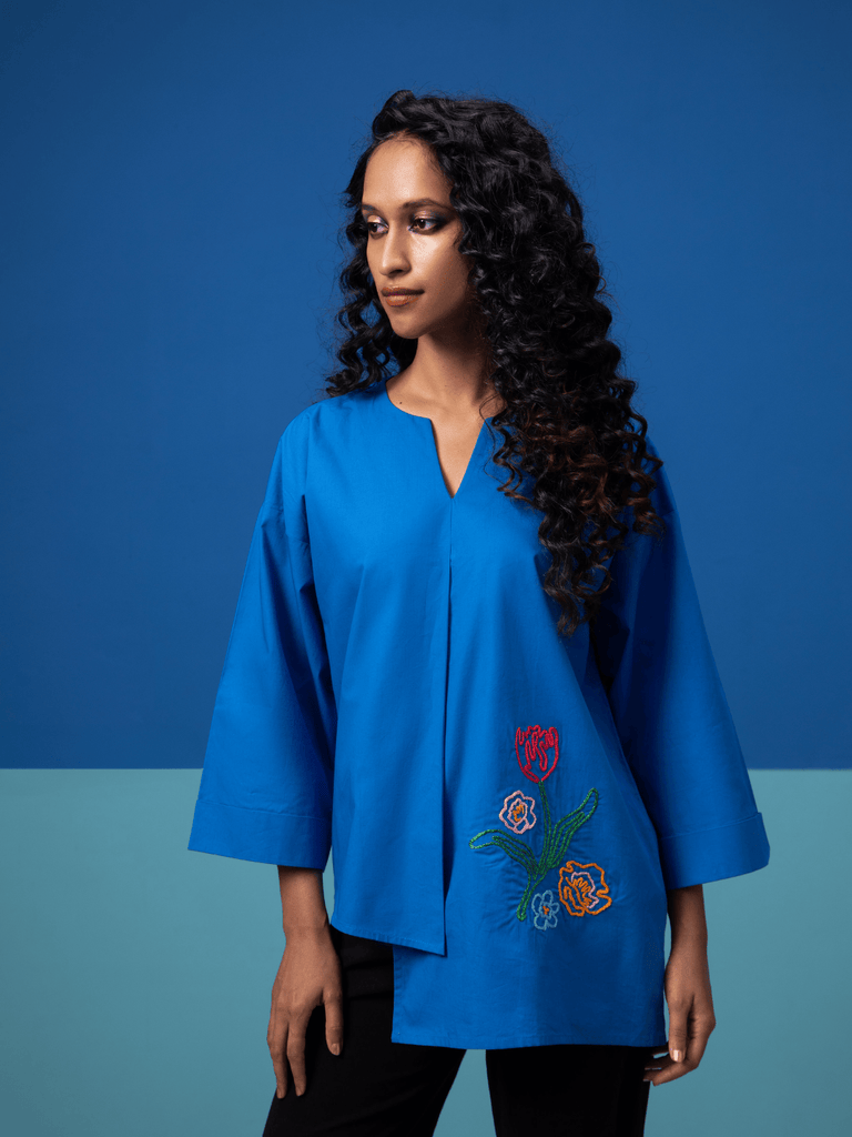 Whimsy- Blue Shirt Shirts stylefables